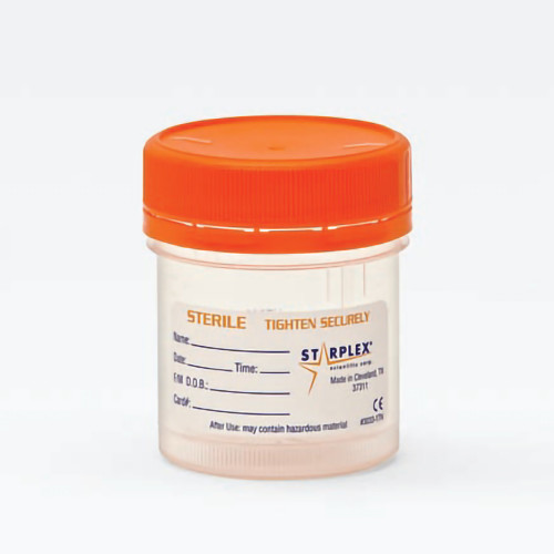 Specimen Container LeakBuster 3 90 mL (3 oz.) Screw Cap Patient Information OR Sterile TW902-O Case of 400