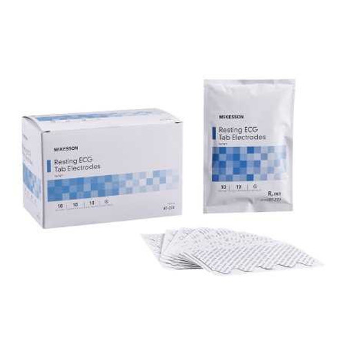 ECG Resting Electrode McKesson Non-Radiolucent Tab Connector 10 per Pack 87-220 Case of 40 87-220 McKesson 1183985_CS