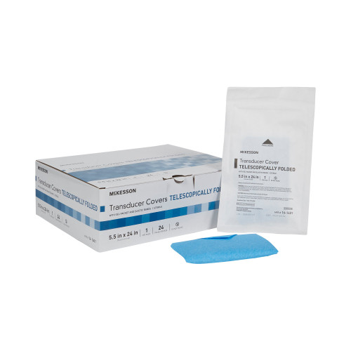 Ultrasound Transducer Cover Kit McKesson 5-1/2 x 24'' Polyurethane Sterile For use with Ultrasound External Probe 16-1401 Case of 240