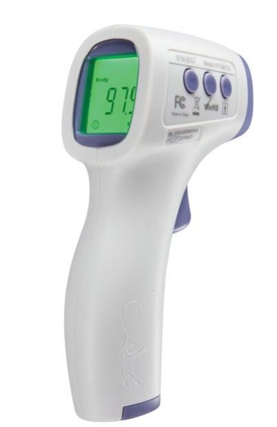 HoMedics Handheld Non-Contact Infrared Forehead Thermometer, Battery Operated, Case of 6