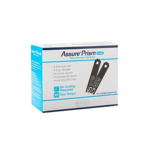 ASSURE Prism Multi Blood Glucose Test Strips, 50 per Box, Box of 50