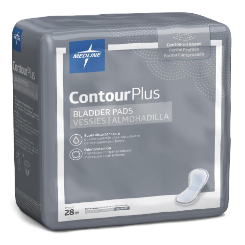 Contour Plus Ultimate Bladder Control Pad 8 X 17 Inch Heavy Absorbency Super Absorbent Core One Size Fits Most, BCPE03, Case of 168