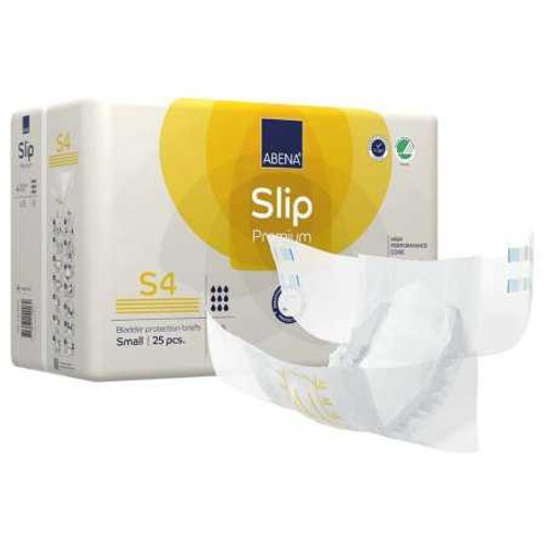Unisex Adult Incontinence Brief Abena® Slip Premium S4 Small Disposable Heavy Absorbency 1000021282 Case of 75 1000021282 Abena® Slip Premium S4 1218198_CS