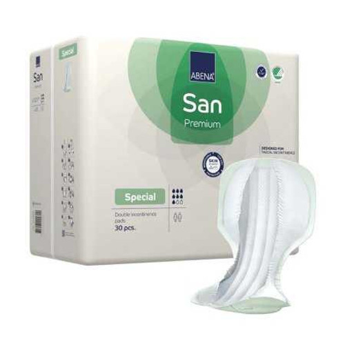 Incontinence Liner Abena® San Premium Special 14.5 x 28.7 Inch Heavy Absorbency Fluff / Polymer Core One Size 1000021314 Case of 120 1000021314 Abena® San Premium Special 1218224_CS