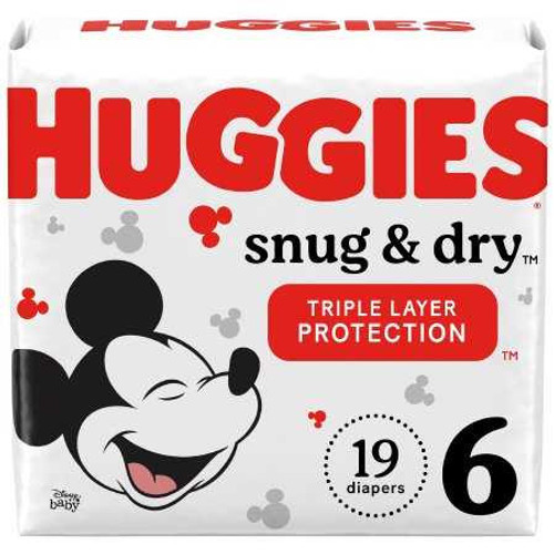 Unisex Baby Diaper Huggies® Snug & Dry Size 6 Disposable Heavy Absorbency 51470 Case of 76 51470 Huggies® Snug & Dry 1160334_CS