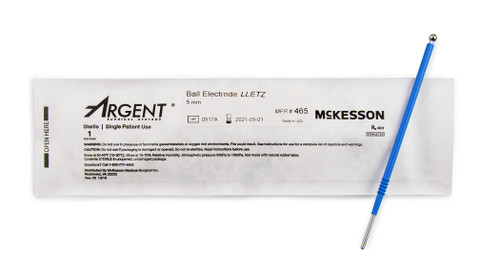 LEEP/LLETZ Electrode McKesson Argent Tungsten Wire Extended Ball Tip Disposable Sterile 465 Box of 5