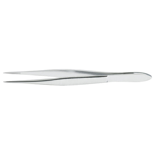 Splinter Forceps McKesson Argent Francis 3-1/2 Inch Length Surgical Grade Stainless Steel NonSterile NonLocking Thumb Handle Straight Circular Paddle, Ring Tip 43-1-777 Pack of 1