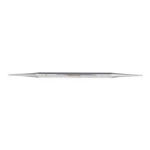 Excavator Curette McKesson Argent™ 5-1/2 Inch Length Double-ended Solid Octagon Handle 1.5 mm Tip / 2 mm Tip Straight Fenestrated Round Cup Tip 43-1-5812 Pack of 1 43-1-5812 McKesson Argent™ 1110138_EA