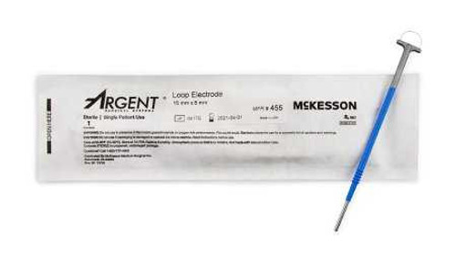 LEEP/LLETZ Electrode McKesson Argent™ Tungsten Wire Loop Tip Disposable Sterile 455 Box of 5 455 McKesson Argent™ 862720_BX
