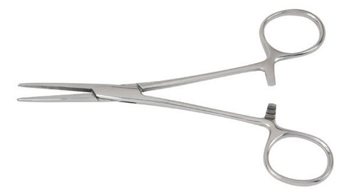 Hemostatic Forceps McKesson Crile 6-1/4 Inch Length Office Grade Stainless Steel NonSterile Ratchet Lock Finger Ring Handle Straight 43-2-458 Pack of 1