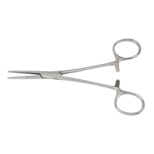 Hemostatic Forceps McKesson Crile 6-1/4 Inch Length Office Grade Stainless Steel NonSterile Ratchet Lock Finger Ring Handle Straight 43-2-458 Pack of 1