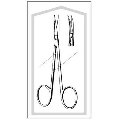 Iris Scissors Econo™ 4-1/2 Inch Length Floor Grade Stainless Steel Sterile Finger Ring Handle Curved Sharp Tip / Sharp Tip 96-2507 Pack of 1 96-2507 Econo™ 362818_EA