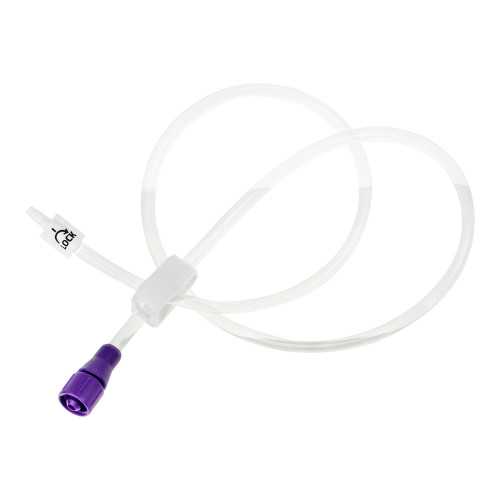 McKesson Bolus Enteral Feeding Extension Tube Set 24 Inch, EnFit, Secure Lock Straight Connector and Clamp, NonSterile, 194-0123-24, Pack of 1