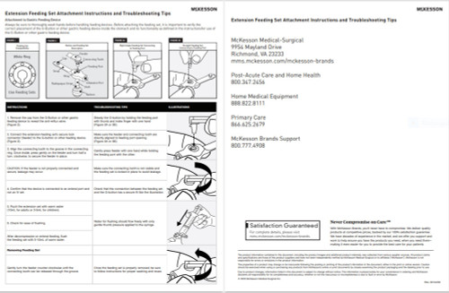 McKesson Bolus Enteral Feeding Extension Tube Set 24 Inch, EnFit, Secure Lock Straight Connector and Clamp, NonSterile, 194-0123-24, Case of 30