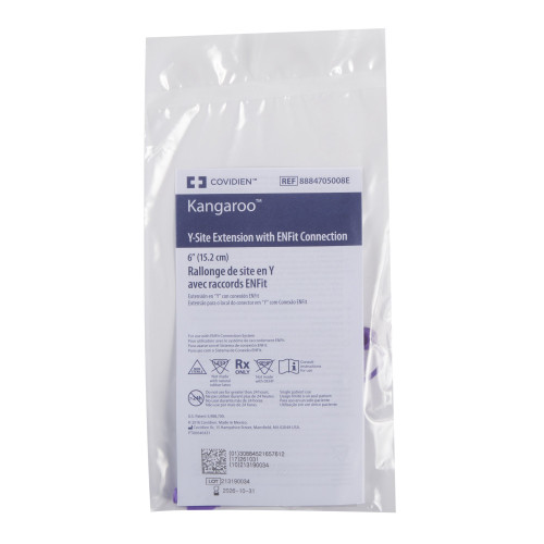 Kangaroo Y-site Extension Site with ENFit Connector, 8884705008E, Case of 30