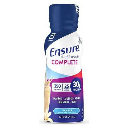 Oral Supplement Ensure® Complete Vanilla Flavor Liquid 10 oz. Bottle 68053 Case of 16 68053 Ensure® Complete 1195719_CS
