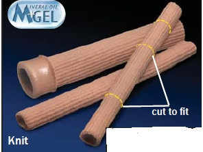 Digital Tube GelSmart Wide, 1 Inch Pull-On Toe 1207 Pack of 3