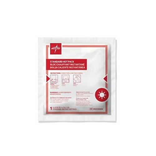 Instant Hot Pack Medline Medium Plastic / Sodium Acetate Disposable MDS139008 Case of 24