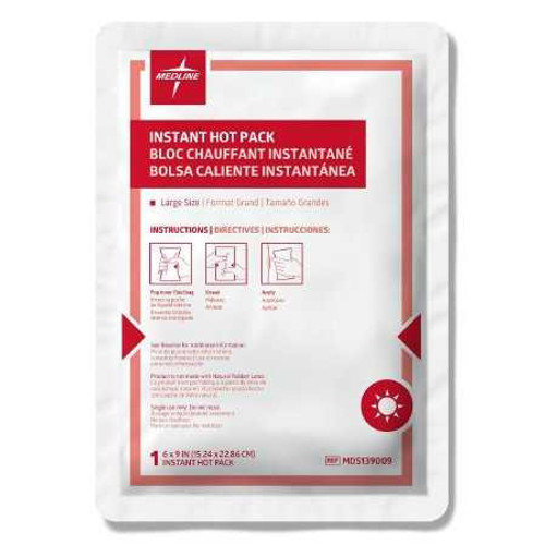 Instant Hot Pack Medline General Purpose Large Plastic / Sodium Acetate Disposable MDS139009 Pack of 1 MDS139009 MEDLINE 1102292_EA
