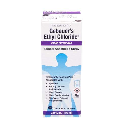 Gebauer's Ethyl Chloride Ethyl Chloride 100% Fine Stream 116 mL, 0038-6000-104, Dozen of 12
