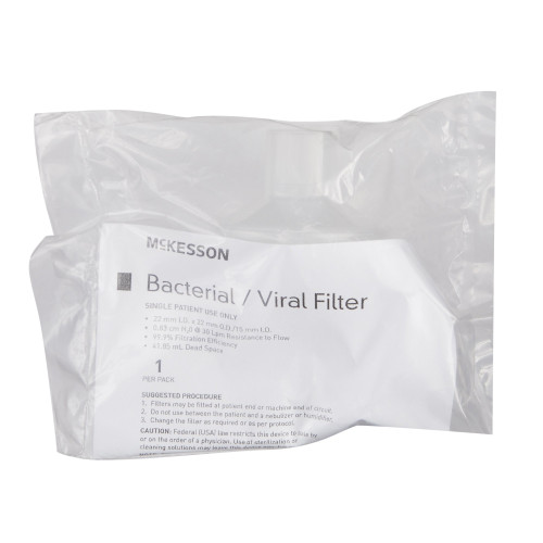McKesson Bacterial / Viral Filter 0.83 cm H20 @ 30 LPM, 16-6216, Pack of 1