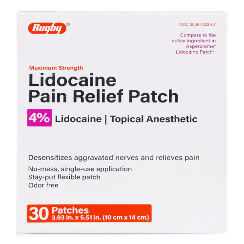 Pain Relief Patch, Lidocaine 0.04, 10 s per Case, Case of 1