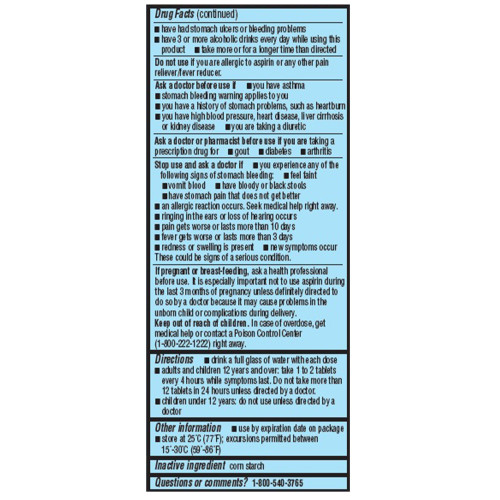 Geri-Care Pain Relief 325 mg Strength Aspirin Tablet 100 per Bottle, 901-01-GCP, Bottle of 100