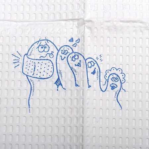 Procedure Towel McKesson 13 W x 18 L Inch White / Blue Cartoon Toes NonSterile 18-917489 Case of 500 18-917489 McKesson 1069097_CS