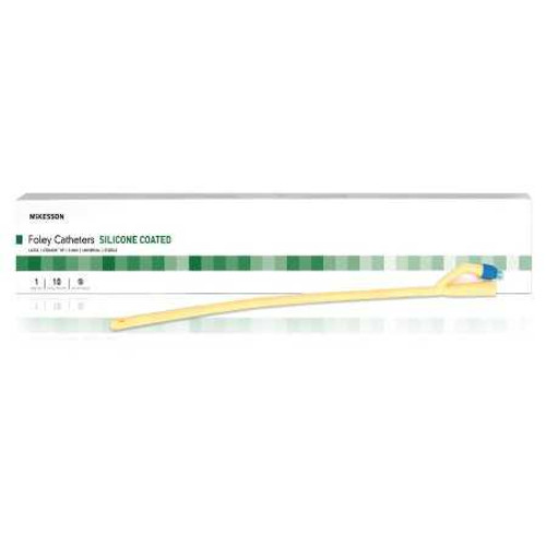 Foley Catheter McKesson 2-Way Standard Tip 30 cc Balloon 12 Fr. Silicone Coated Latex 16-SLFOL3012 Case of 200 16-SLFOL3012 McKesson 1152075_CS
