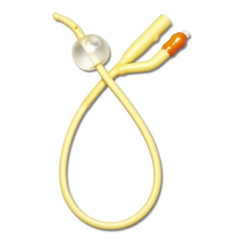 Foley Catheter Medline 2-Way Coude Tip 10 cc Balloon 16 Fr. Elastomer Coated Silicone DYND11216 Case of 12