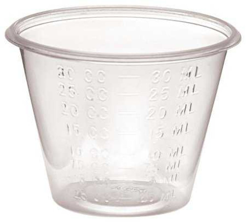 Graduated Medicine Cup 1 oz. Clear Plastic Disposable DYND90000 Sleeve/100 DYND90000 MEDLINE 997823_SL