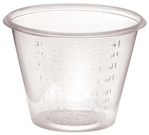 Medicine Cup 1 oz. Clear Plastic Disposable NonSterile, DYND90000, Sleeve of 100