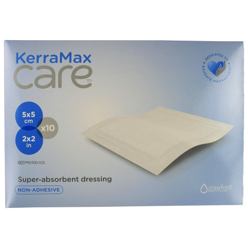 KerraMax Care Super Absorbent Dressing 2 X 2 Inch Square, PRD500-025, Case of 1100