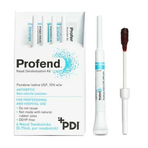 Impregnated Nasal Swabstick Kit Profend® Povidone-Iodine NonSterile 4 per Pack X12048 Box of 12 X12048 Profend® 1092899_BX