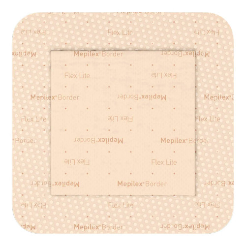 Mepilex Border Flex Lite Thin Foam Dressing 3 X 3 Inch With Border Film Backing Silicone Adhesive Square Sterile, 581200, Case of 70