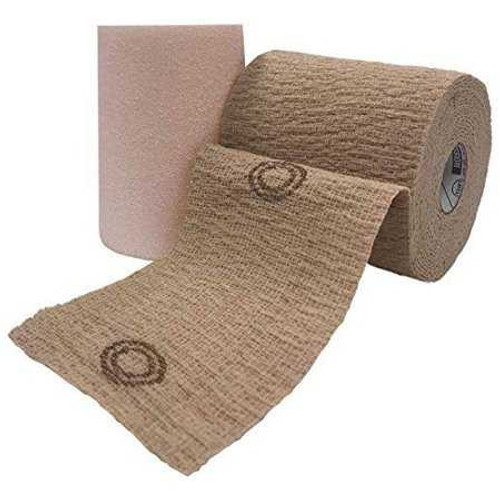 2 Layer Compression Bandage System CoFlex® TLC Calamine with Indicators 4 Inch x 6 Yard / 4 Inch x 7 Yard Self-Adherent / Pull On Closure Tan NonSterile 20 to 30 mmHg 8840UBC-TN Case of 8 8840UBC-TN CoFlex® TLC Calamine with Indicators 1194368_CS