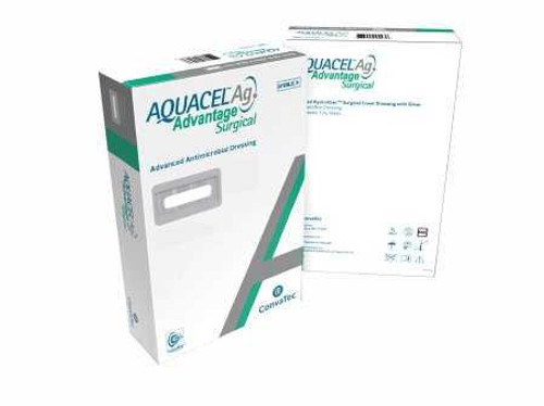 Silver Hydrofiber Dressing Aquacel® Ag Advantage Surgical 3-1/2 x 6 Inch Rectangle Sterile 422604 Box of 10 422604 Aquacel® Ag Advantage Surgical 1159957_BX