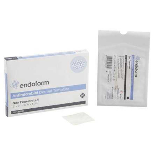 Silver Collagen Dressing Endoform® Antimicrobial 2 x 2 Inch Square Sterile 629311 Box of 10 629311 Endoform® Antimicrobial 1107360_BX