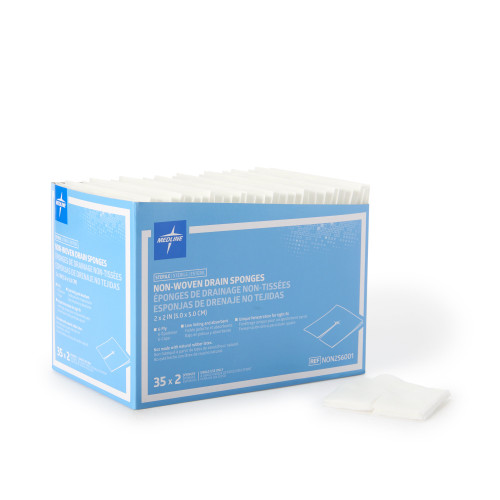 Medline I.V. Sponge 2 X 2 Inch 6-Ply Sterile 2 per Pack, NON256001, Box of 35