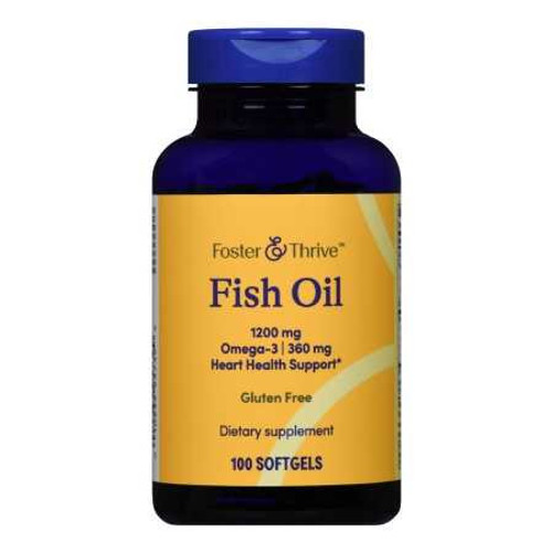 Omega 3 Supplement Foster & Thrive™ Fish Oil 1200 mg Strength Softgel 100 per Bottle 01093995739 Bottle of 1 01093995739 Foster & Thrive™ 1238889_BT Omega 3 Supplement Foster & Thrive™ Fish Oil 1200 mg Strength Softgel 100 per Bottle 01093995739 Bottle of 1 01093995739 Foster & Thrive™ 1238889_BT