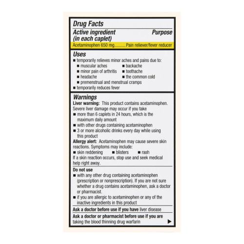 Foster & Thrive Pain Relief 650 mg Strength Acetaminophen Capsule 100 Per Bottle, 70677112301, Bottle of 1