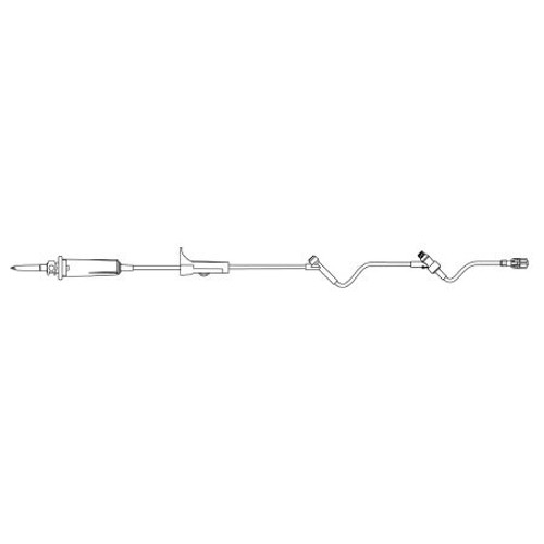 Primary IV Administration Set Outlook® Pump Filterflow® Gravity 2 Ports 10 Drops / mL Drip Rate Without Filter 88 Inch Tubing Solution Without Flow Regulator 352630 Case/50 352630 Outlook® Pump Filterflow® 1185930_CS