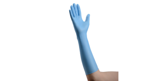 Cardinal Health Decontamination Nitrile Exam Gloves, M, Blue, 88NDM, Case of 500