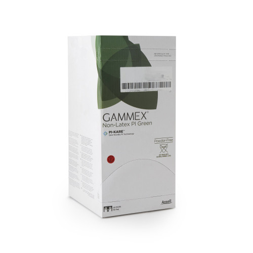 GAMMEX Non-Latex PI Green Surgical Glove Size 8.5 Sterile Polyisoprene Standard Cuff Length Micro-Textured Light Green Chemo Tested, 20685285, Box of 50