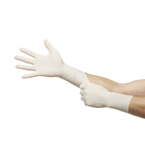 ENCORE Latex Textured Surgical Glove Size 8.5 Sterile Latex Standard Cuff Length Fully Textured Ivory Chemo Tested, 5785006, Pair of 1