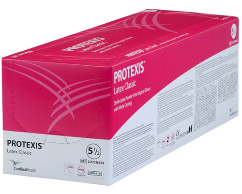 Protexis Latex Classic Latex Surgical Glove, Size 7, Sterile, Cream, 2D72N70X, Box of 50