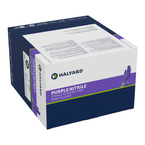 Purple Nitrile Exam Glove Medium Sterile Single Nitrile Standard Cuff Length Textured Fingertips Purple Chemo Tested, 52102, Pack of 1