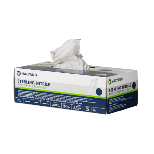 STERLING Exam Glove X-Small NonSterile Nitrile Standard Cuff Length Textured Fingertips Gray Chemo Tested, 50705, Box of 200