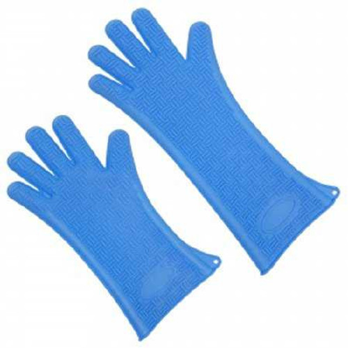 Heat Resistant Glove Silicone Heat Glove One Size Silicone Blue 13.7 Inch Straight Cuff NonSterile SLG-003 Pack of 1 SLG-003 Silicone Heat Glove 1010853_EA