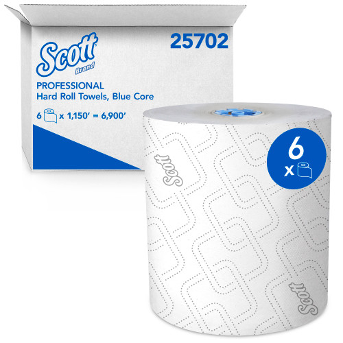 Paper Towel Scott MOD Blue Hardwound Roll 7-1/2 Inch x 1150 Foot 25702 Case of 6